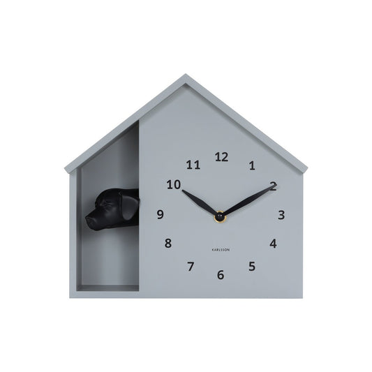 Wanduhr Spähender Hund