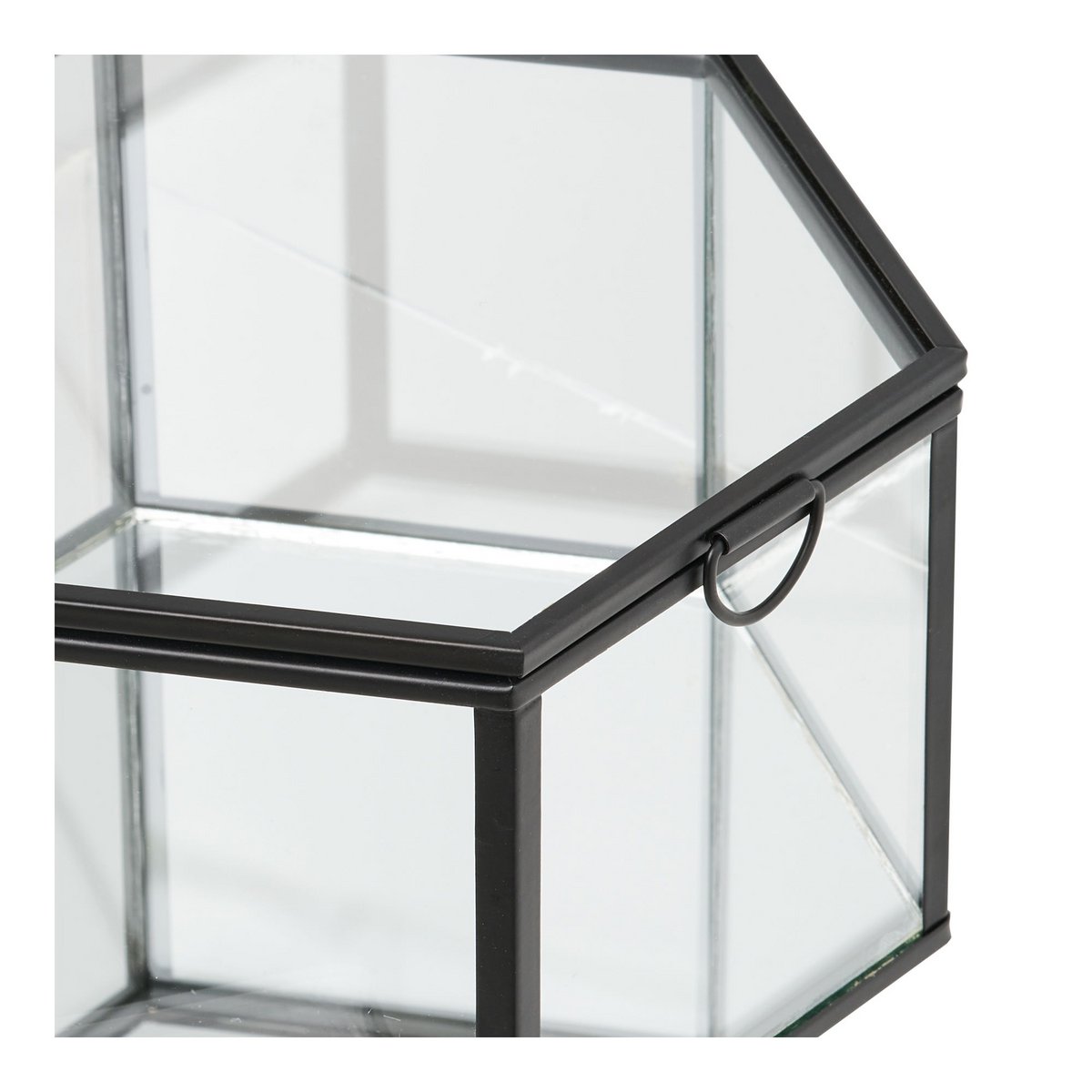 Torpe Box, Glas/Metall, klar/schwarz, 2er-Set