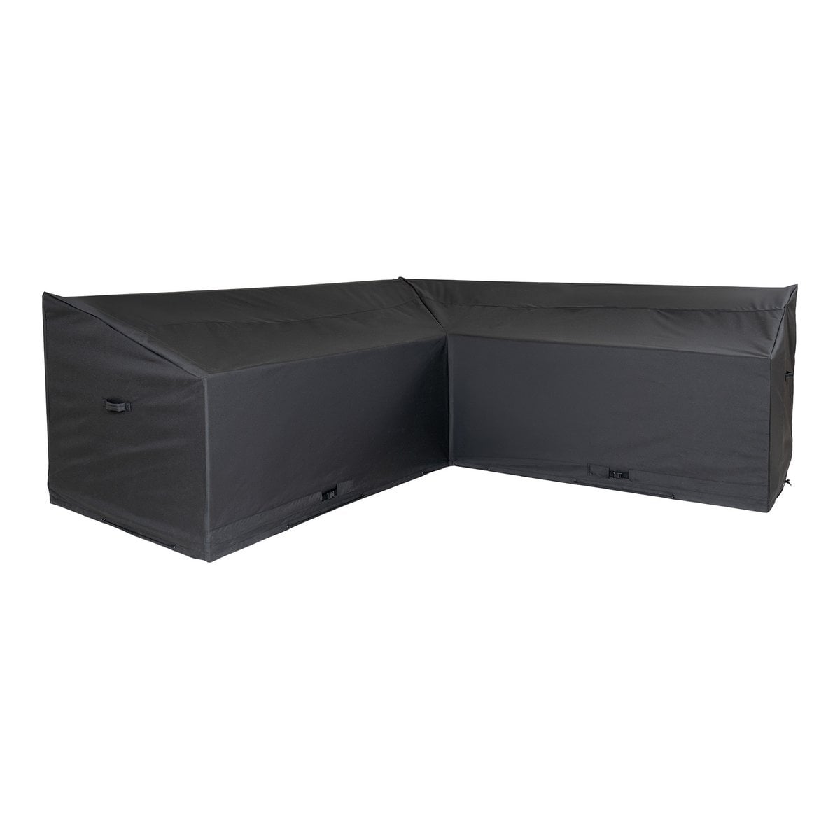 Luxusbezug – Luxusbezug für rechts/links gerichtetes Eckset, 210 g/m2 600D Polyester PU-beschichtet, wasserabweisend, schwarz