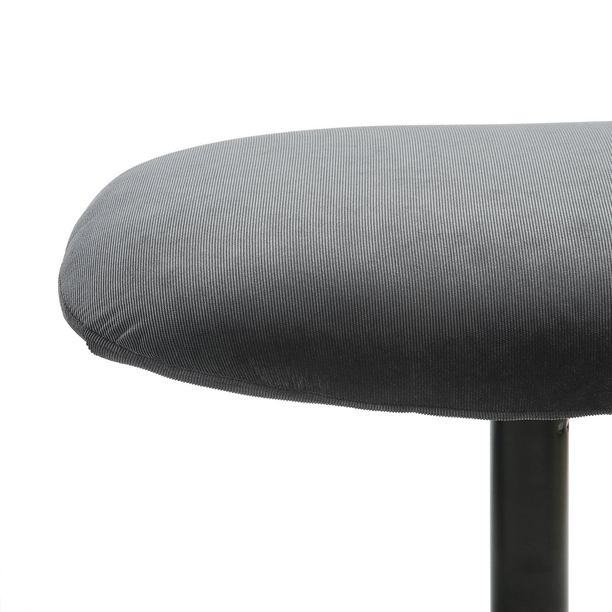 Sessel und Hocker Cordoptik Grau