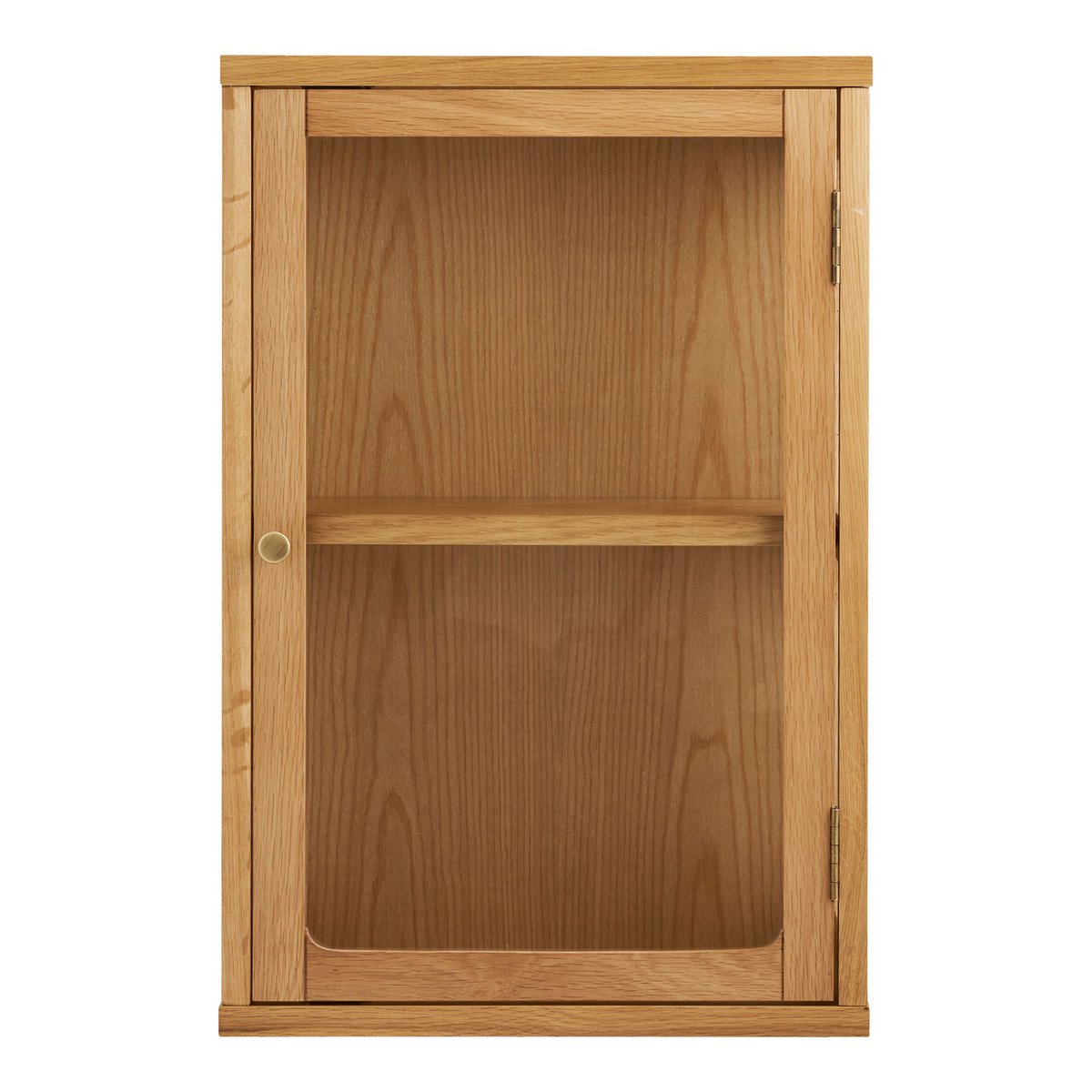 Zamora Wandschrank, Eiche/Eichenfurnier/gehärtetes Glas, natur, 20x40x60 cm