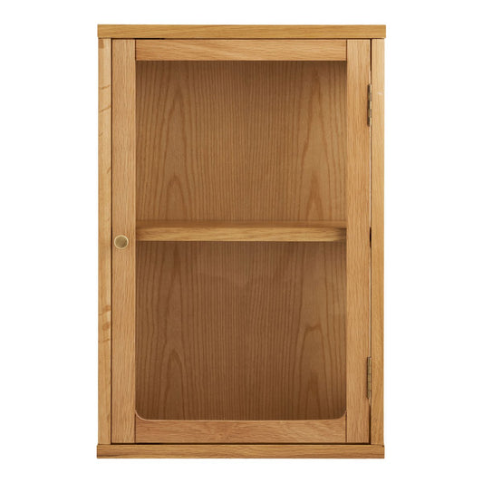 Zamora Wandschrank, Eiche/Eichenfurnier/gehärtetes Glas, natur, 20x40x60 cm