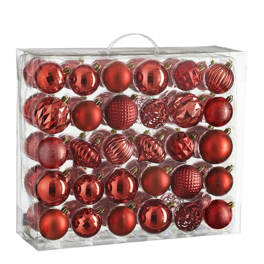 Weihnachtskugel-Set Unzerbrechliche Kugeln Rot