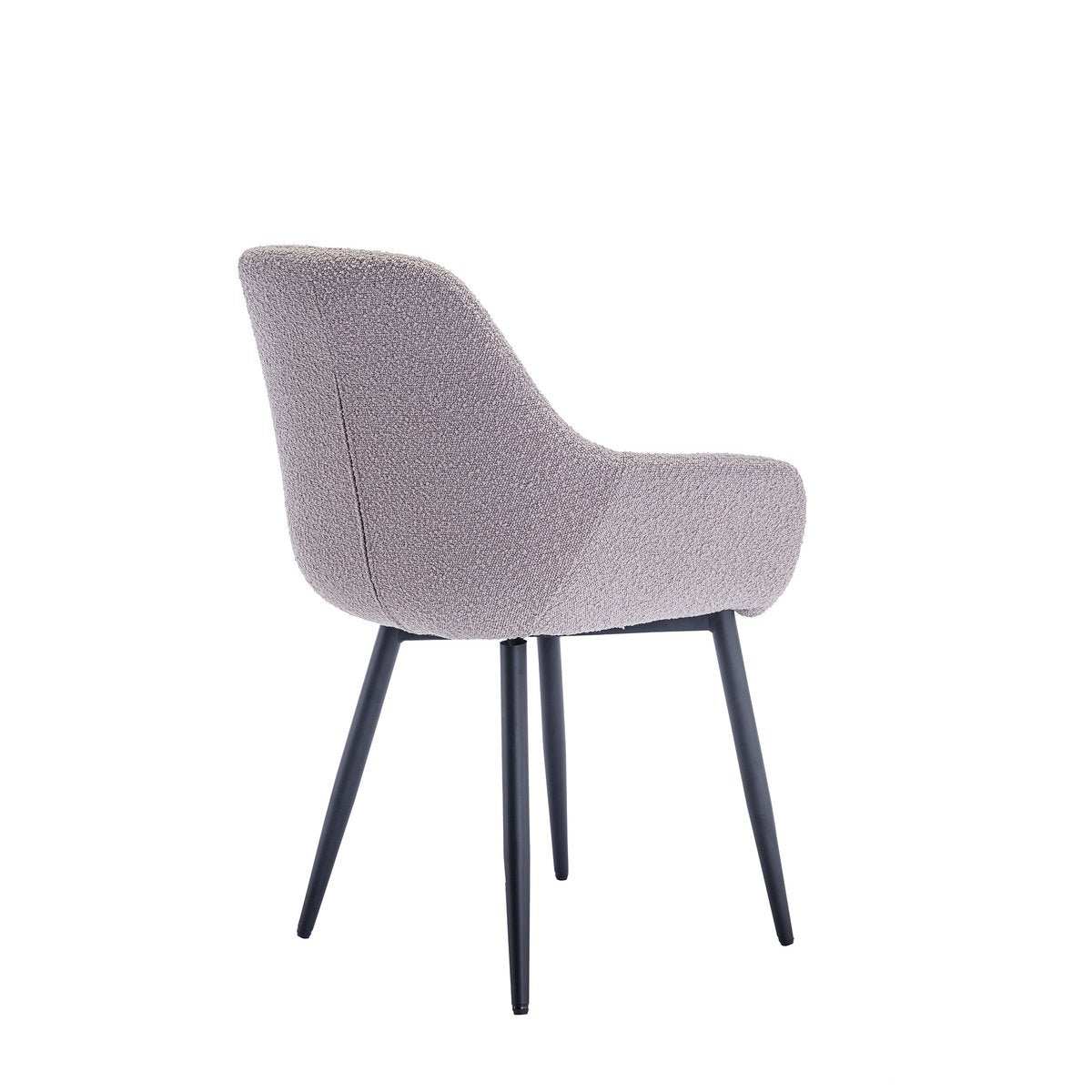 Armchair Bouclé fabric taupe set of 2