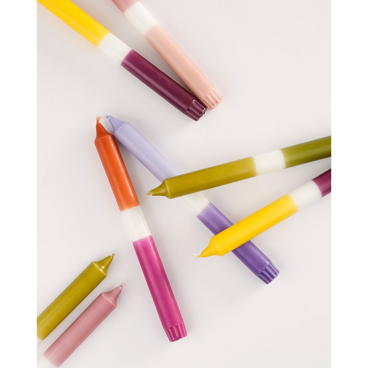 Abendkerze Dip-Dye Gelb