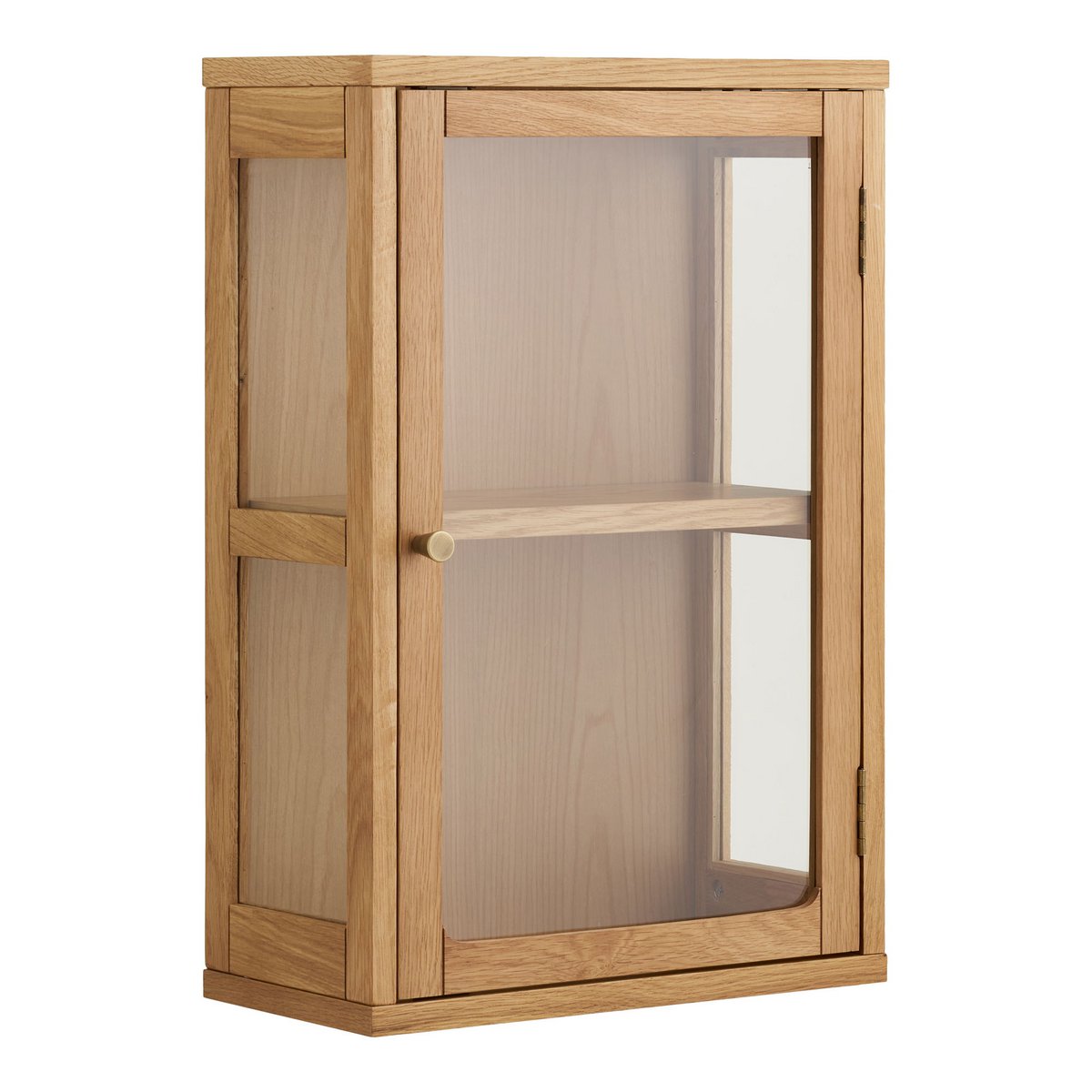 Zamora Wandschrank, Eiche/Eichenfurnier/gehärtetes Glas, natur, 20x40x60 cm