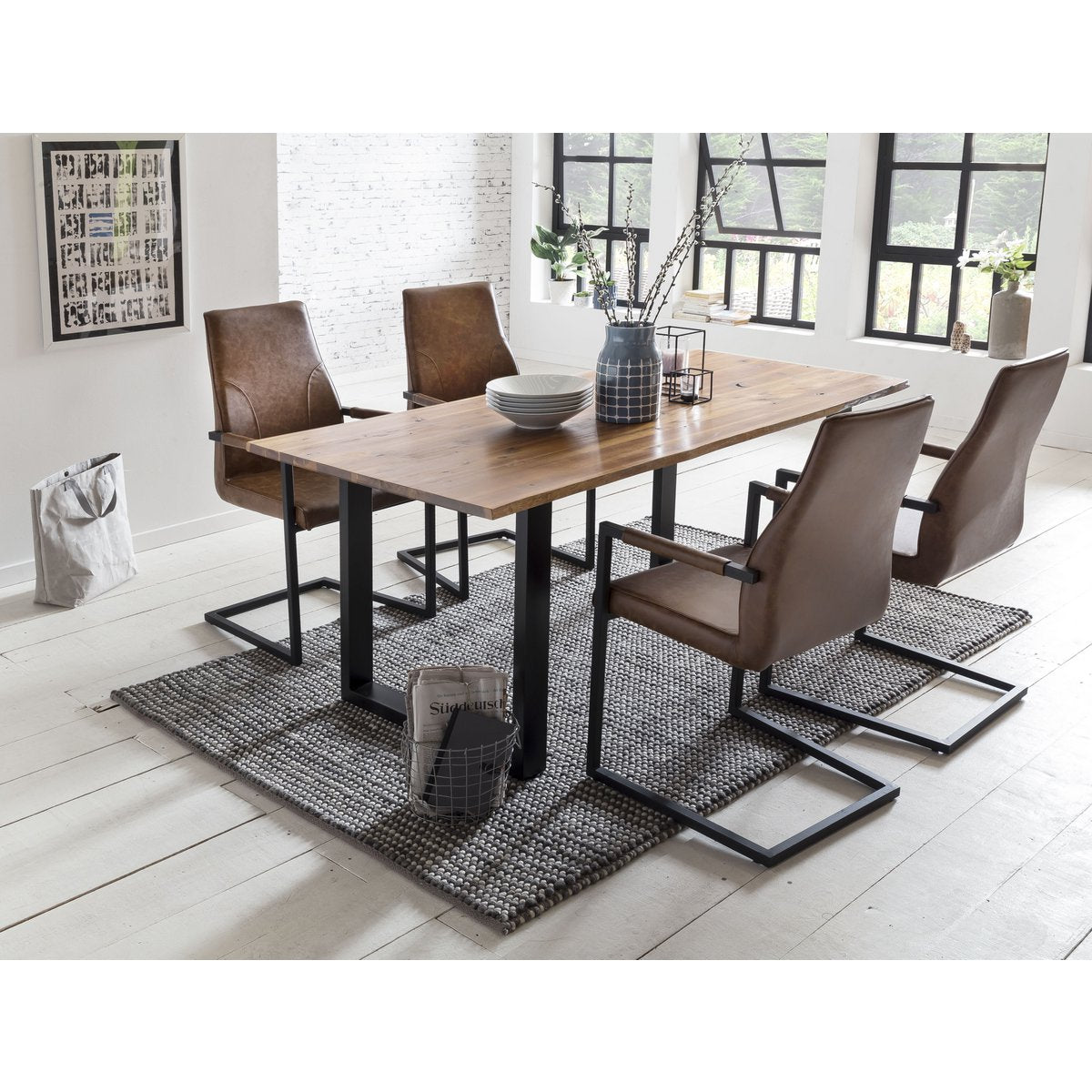 Dining group 5 pieces 160x85 cm