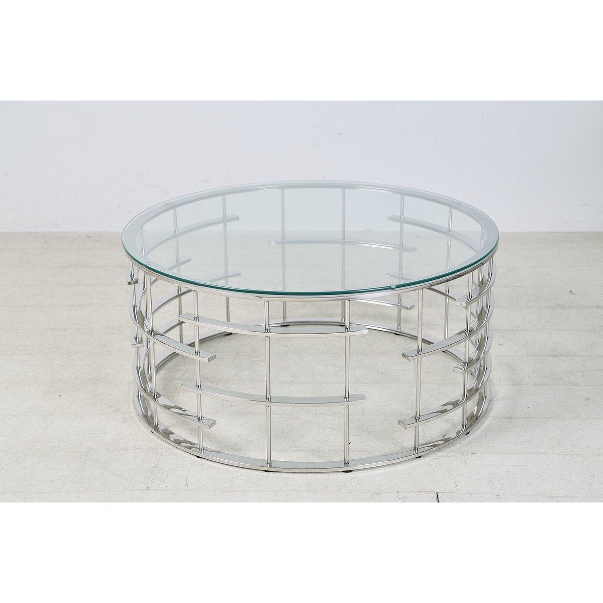 Couchtisch Silber Ø 90 cm