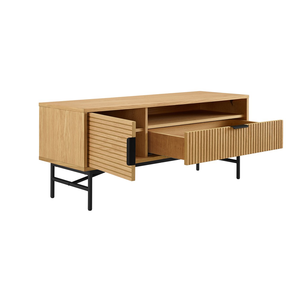 TV-Board 120 cm Eiche Echtholzfurnier