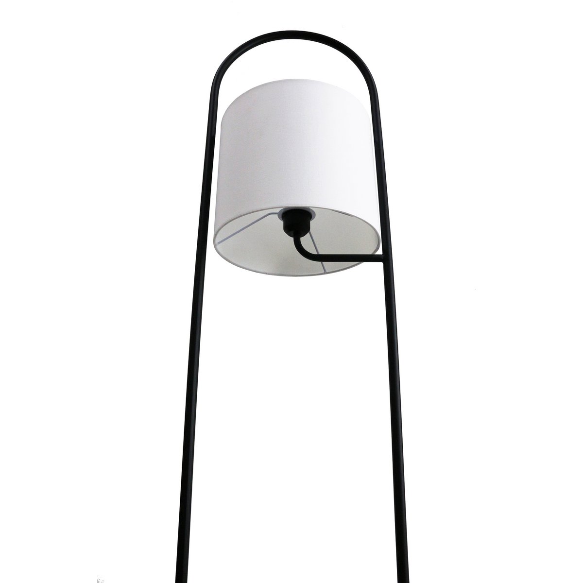 Floor lamp acacia wood natural/white 153 cm