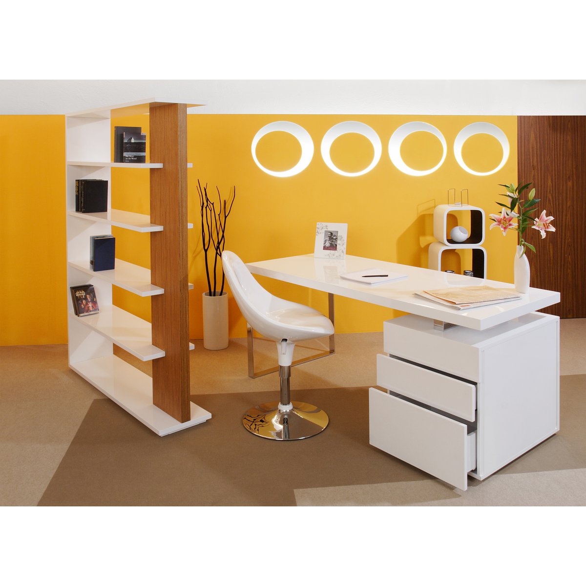 Desk 180x85x76 cm white