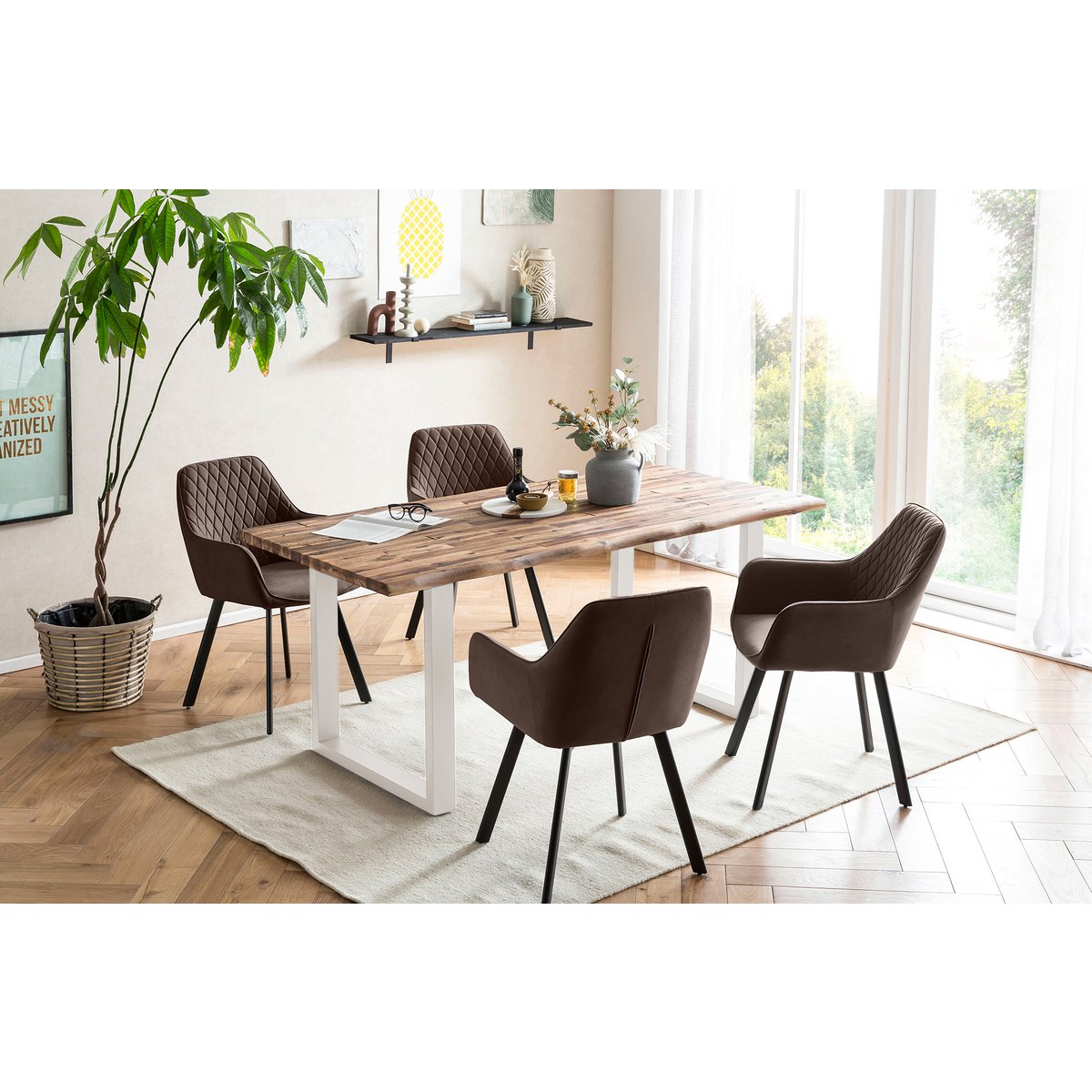 Dining group 5 pieces 180x90 cm
