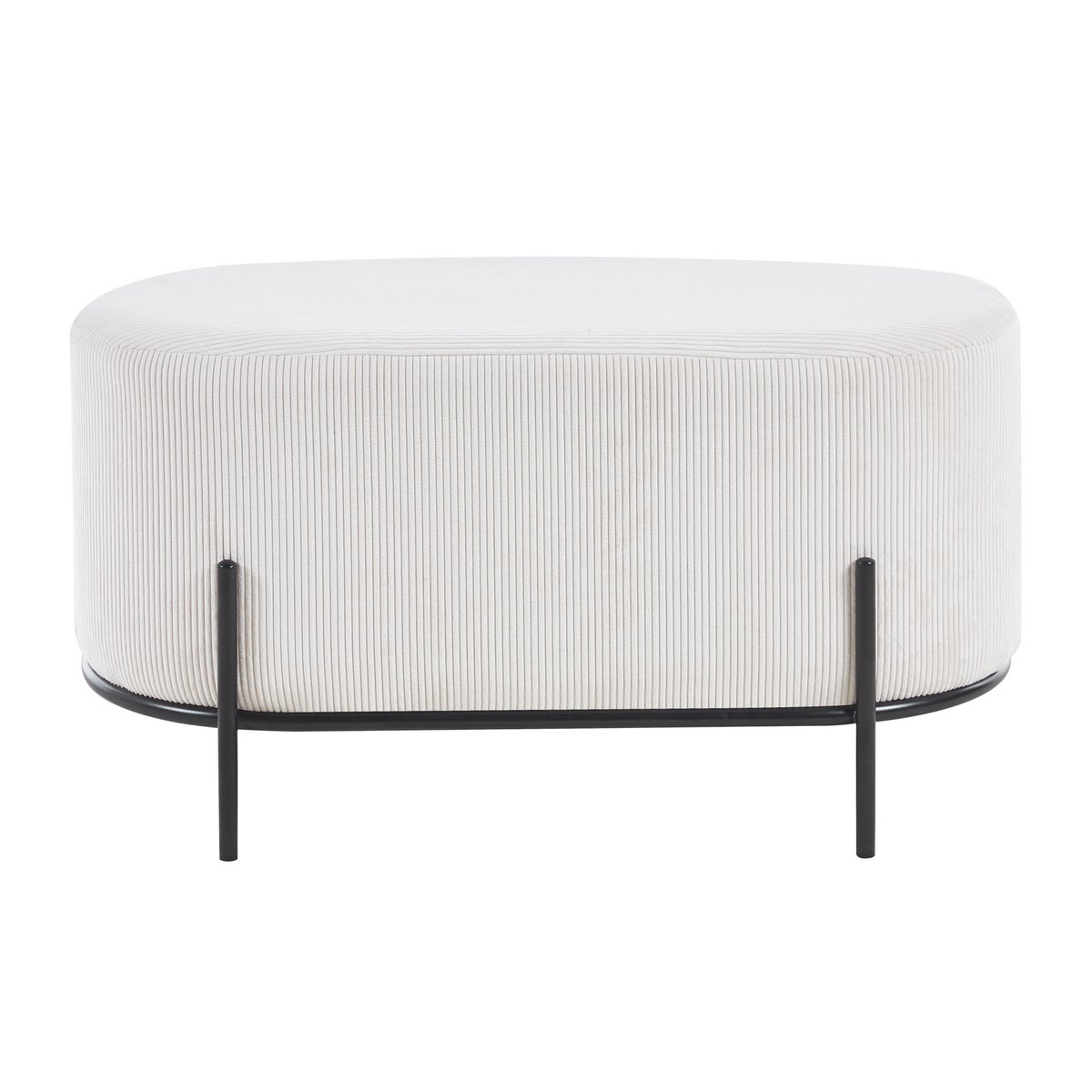Upholstered stool cord optic beige