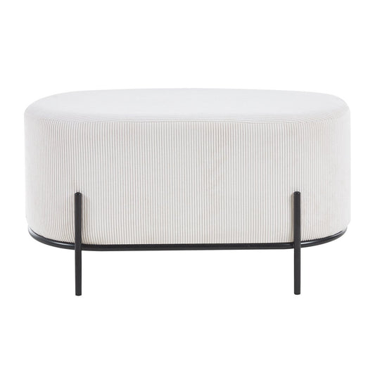 Upholstered stool cord optic beige
