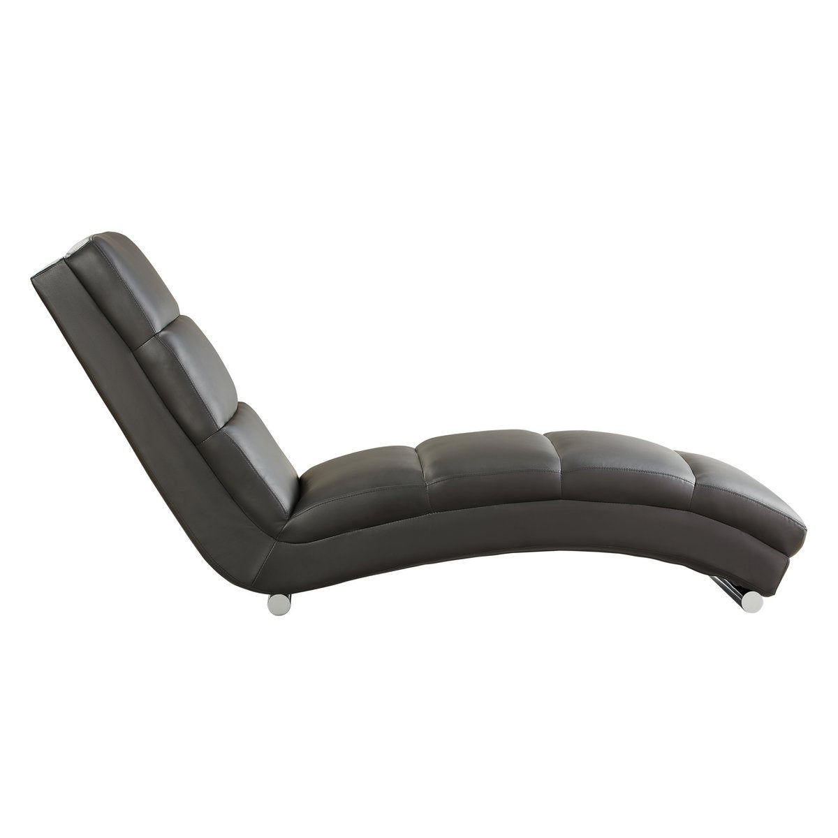 Relaxation lounger black imitation leather look
