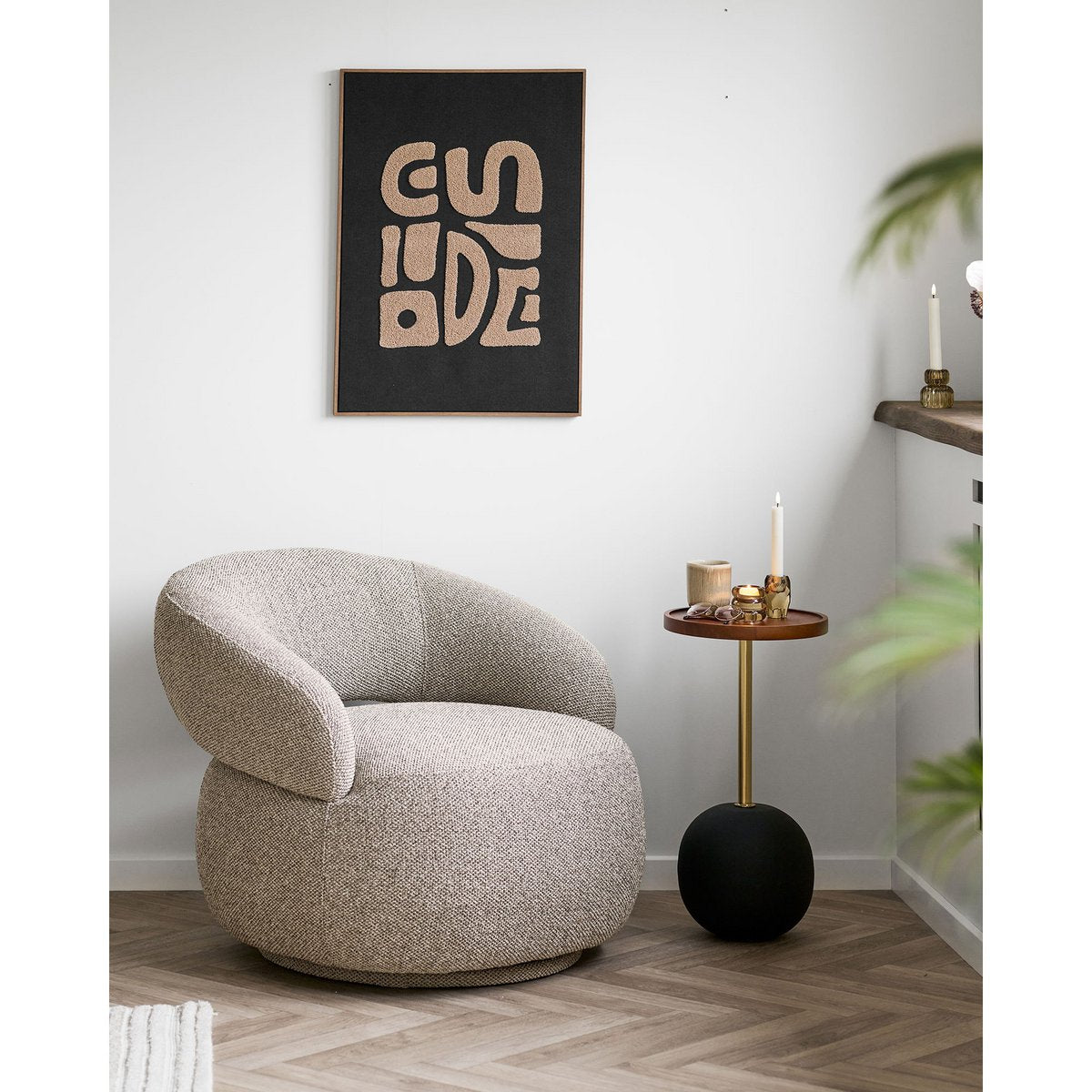 Kerzenhalter, Glas, Rauchbraun, 3er-Set