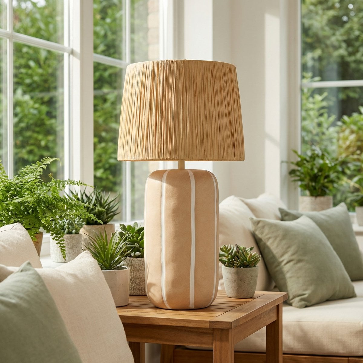Denton Beige Tischlampe