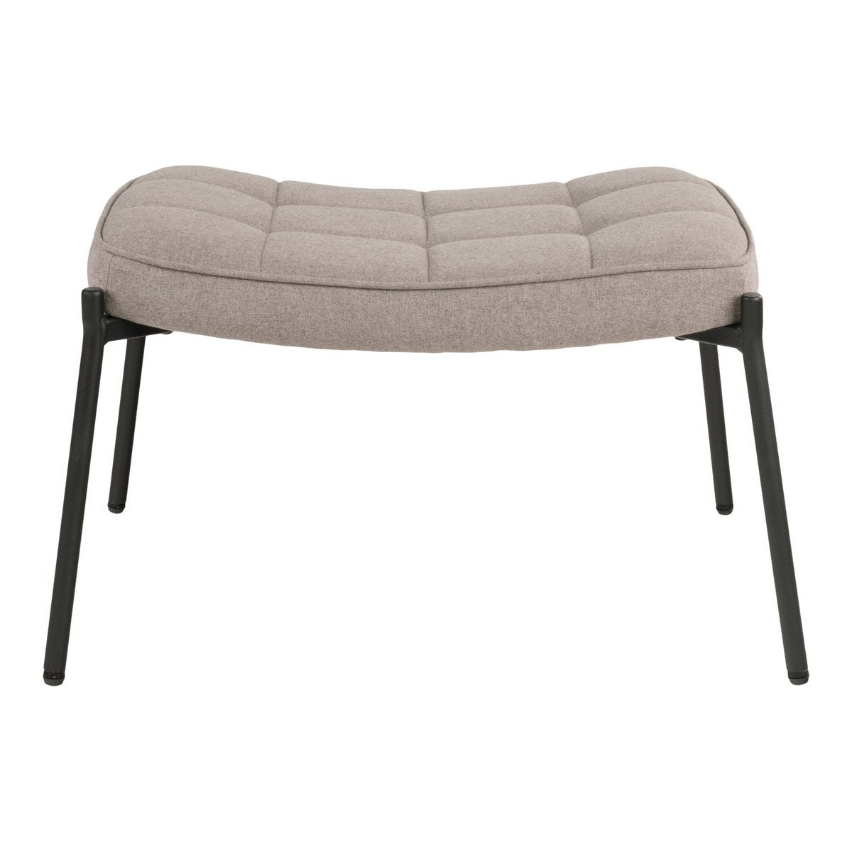 Glasgow Fußstütze – Stein, Polyester/Kiefernholz/Stahl, 41 x 61 x 36 cm