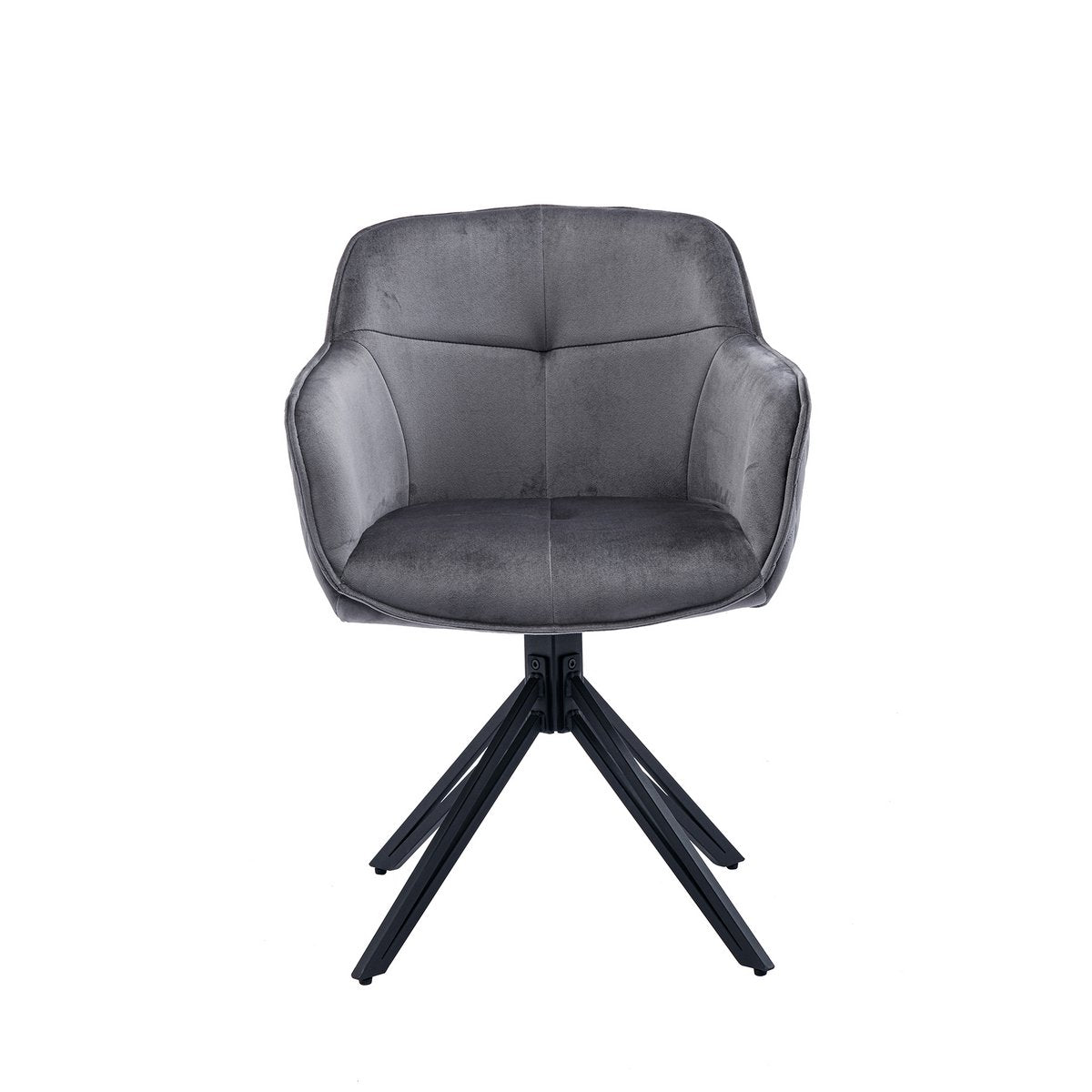Armchair with honeycomb quilting gray