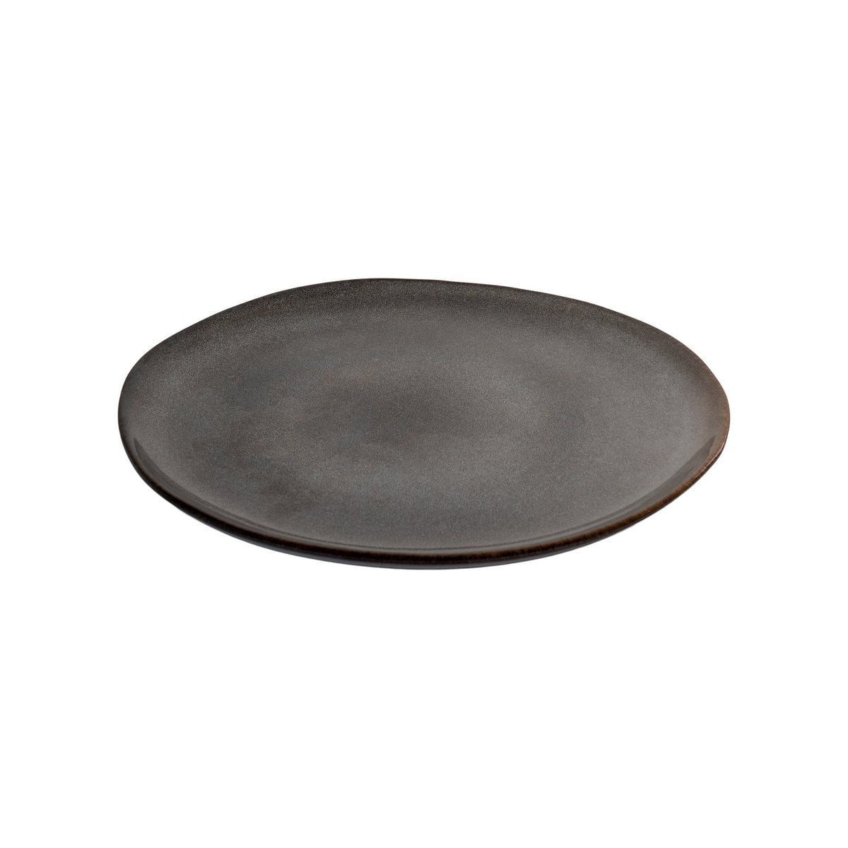 Selma Lunch Plate - Lunchteller, Keramik, grau/braun, ø21 cm, 4er-Set