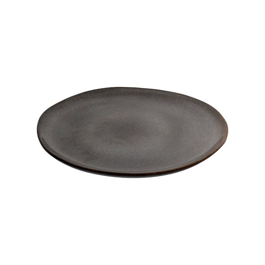 Selma Lunch Plate - Lunchteller, Keramik, grau/braun, ø21 cm, 4er-Set