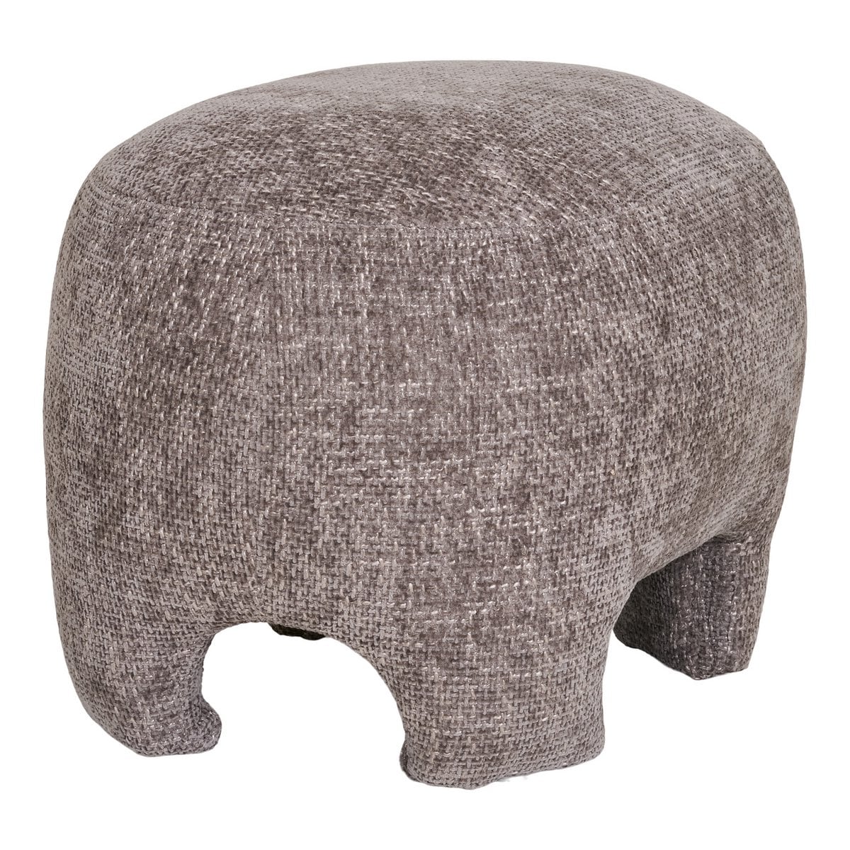 Nazare Pouf - Beige, Polyester/Schaum/Sperrholz, 53x41x38 cm