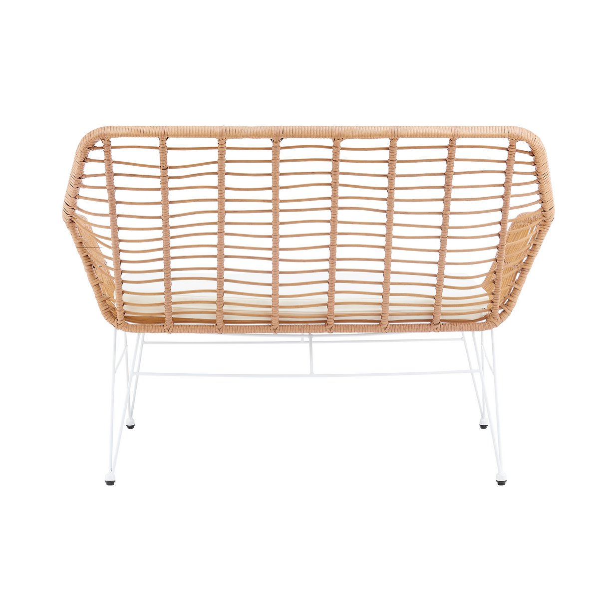Bench in natural rattan look