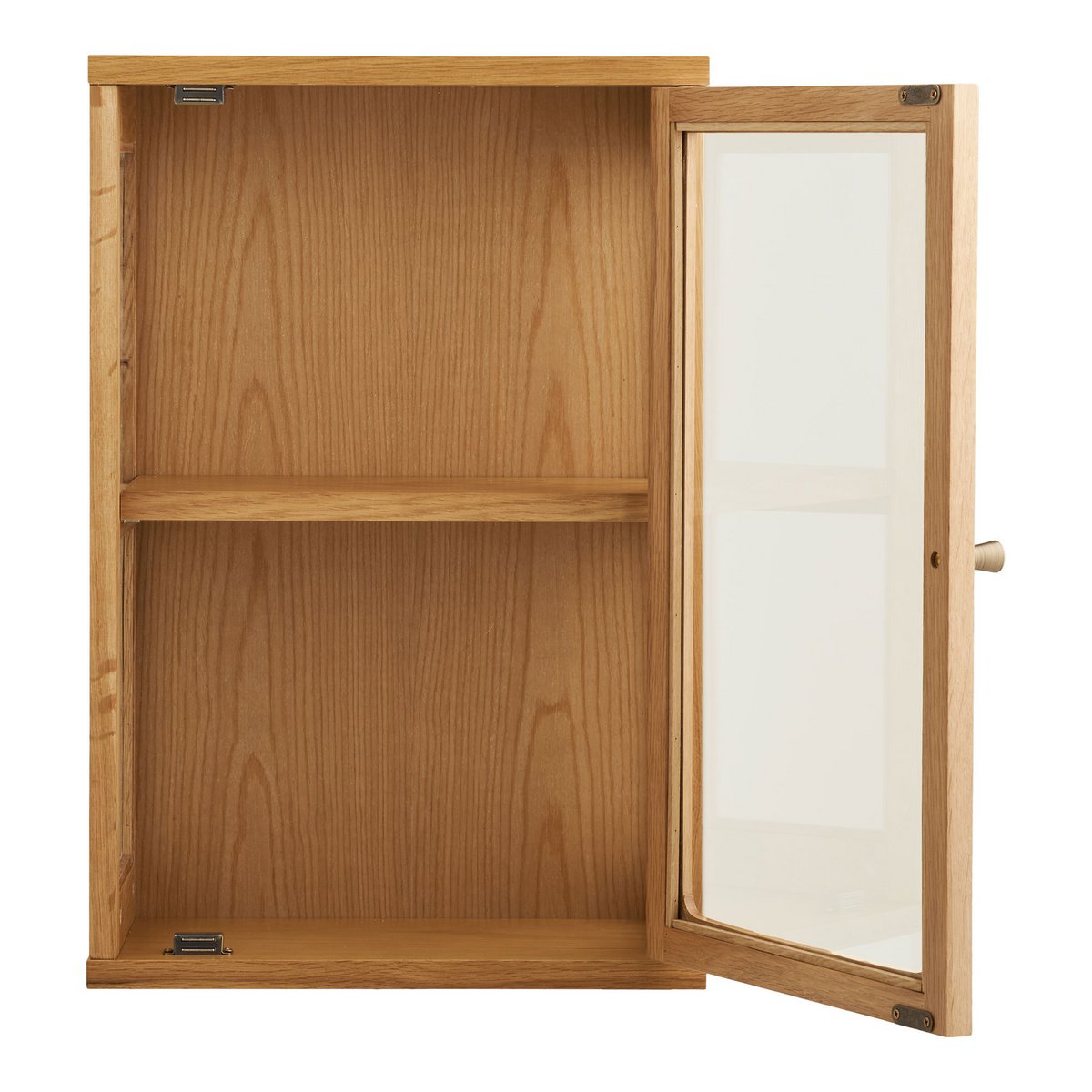 Zamora Wandschrank, Eiche/Eichenfurnier/gehärtetes Glas, natur, 20x40x60 cm