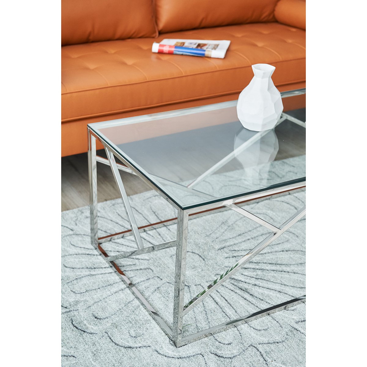 Couchtisch Silber 120x60 cm