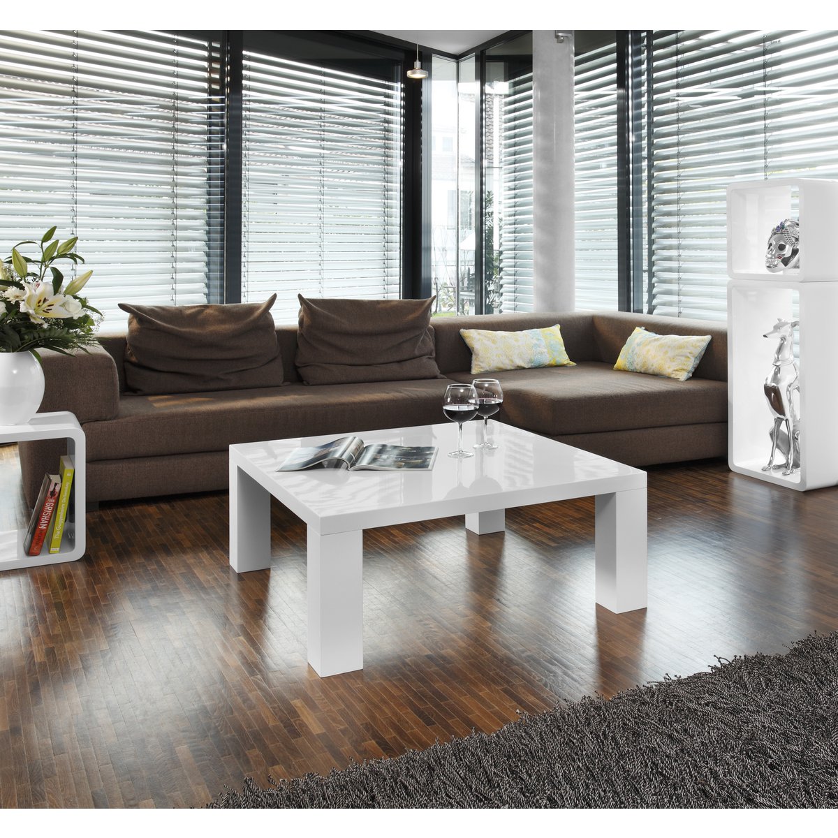 Coffee table 90x90x40 cm white