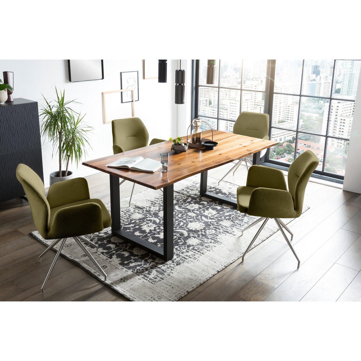 Dining group 5 pieces 160x85 cm