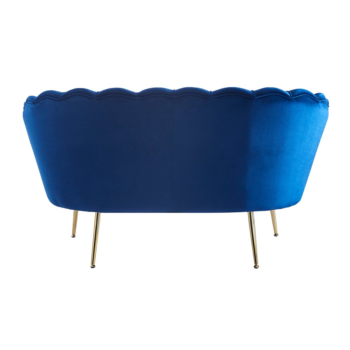 Muschelsofa aus Samt Dunkelblau