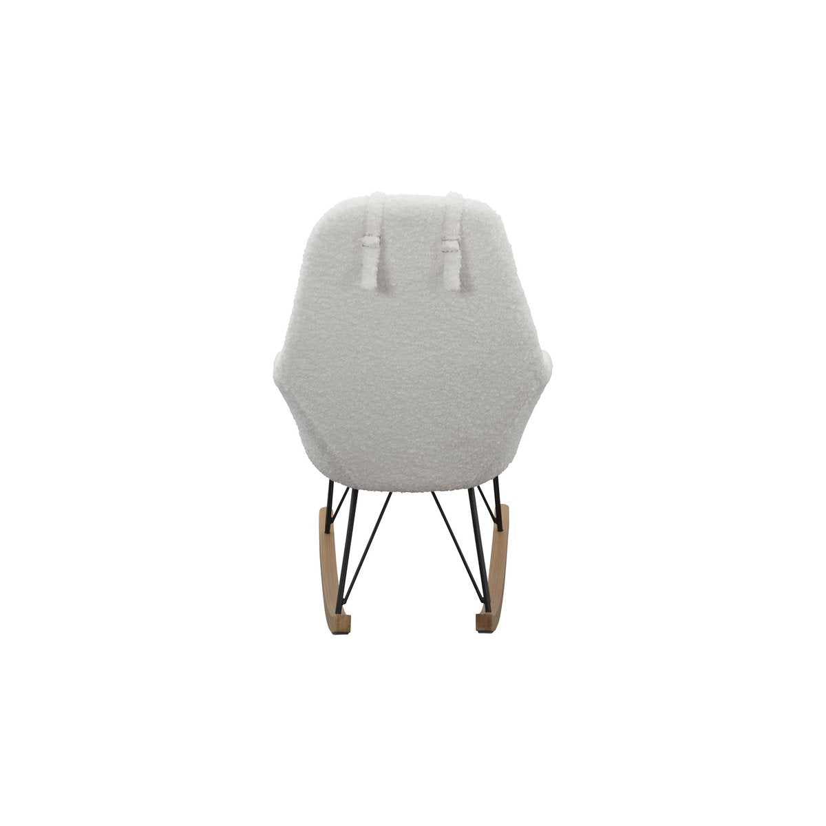 White teddy fur rocking chair