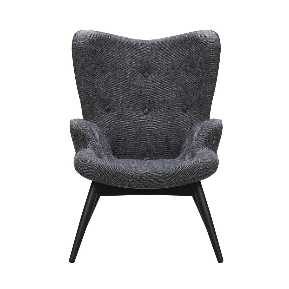 Armchair dark gray textured fabric