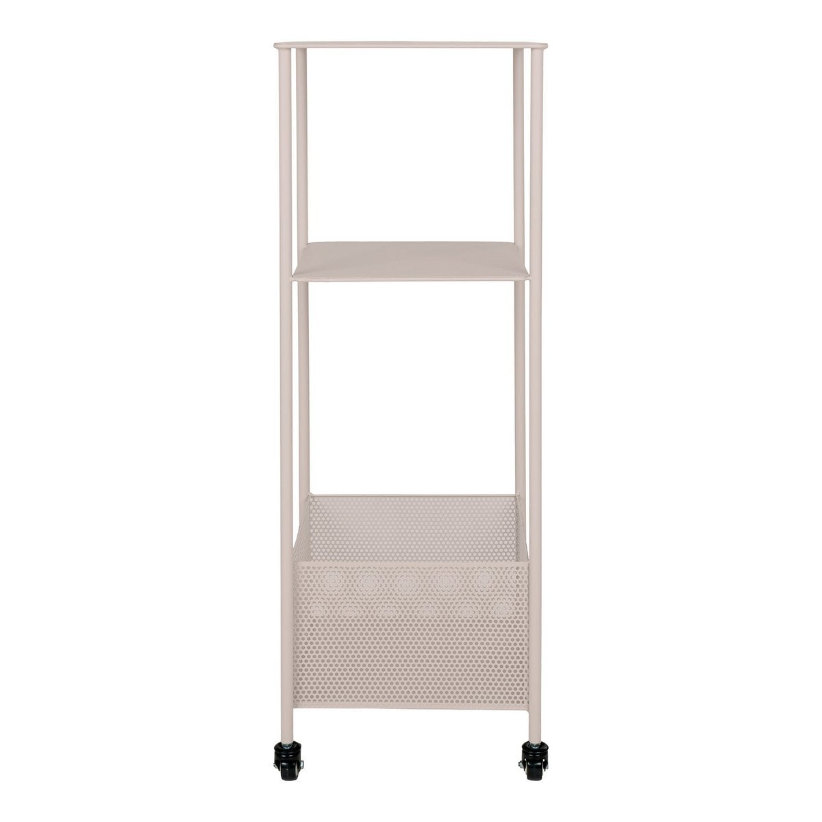 Torres Metallwagen – Stahl, Grau, 3 Regale, 35 x 35 x 100 cm