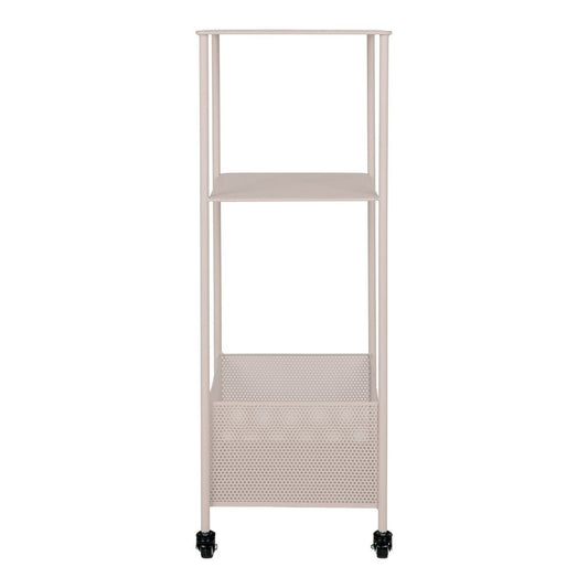 Torres Metallwagen – Stahl, Grau, 3 Regale, 35 x 35 x 100 cm