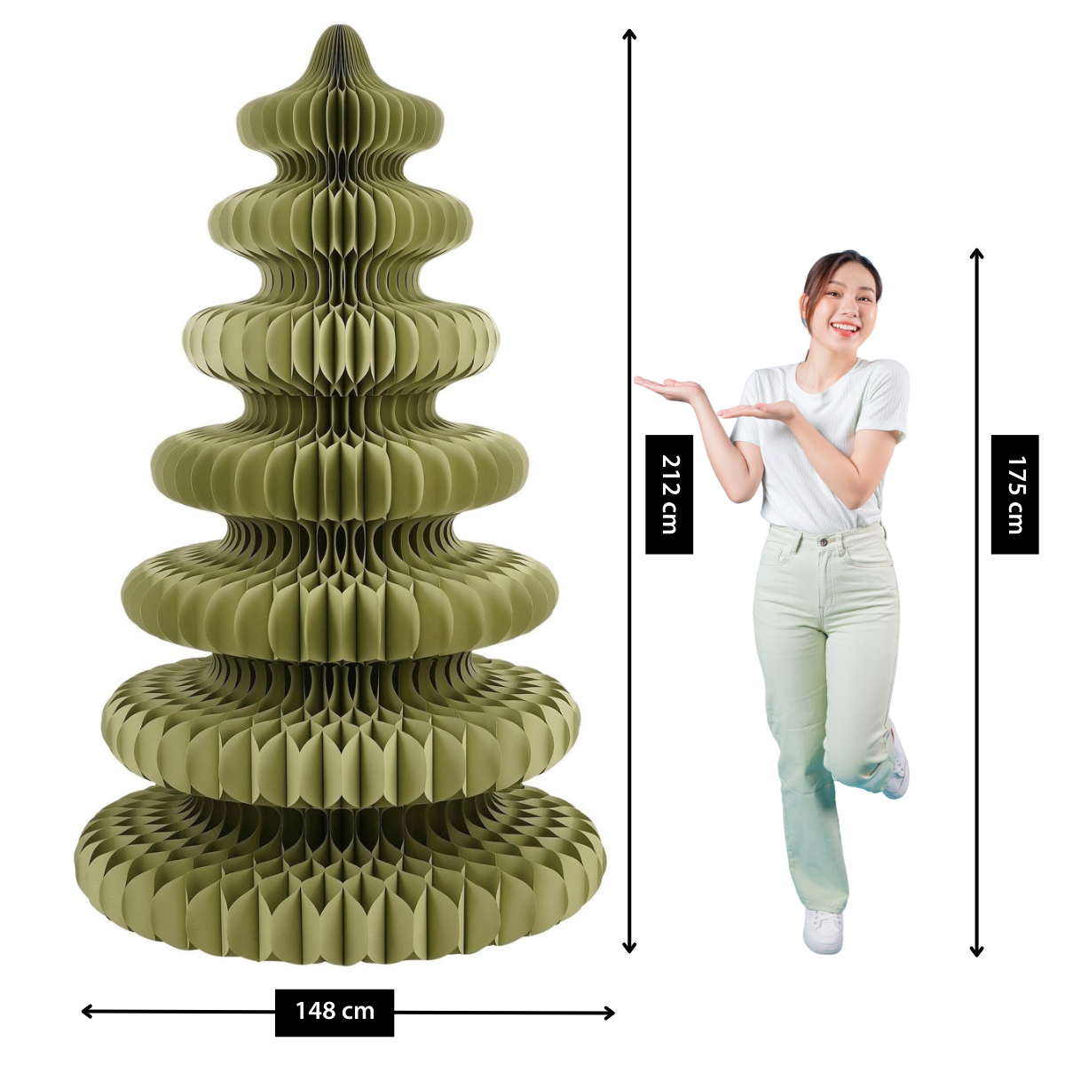 Dekorativer Weihnachtsbaum Grün