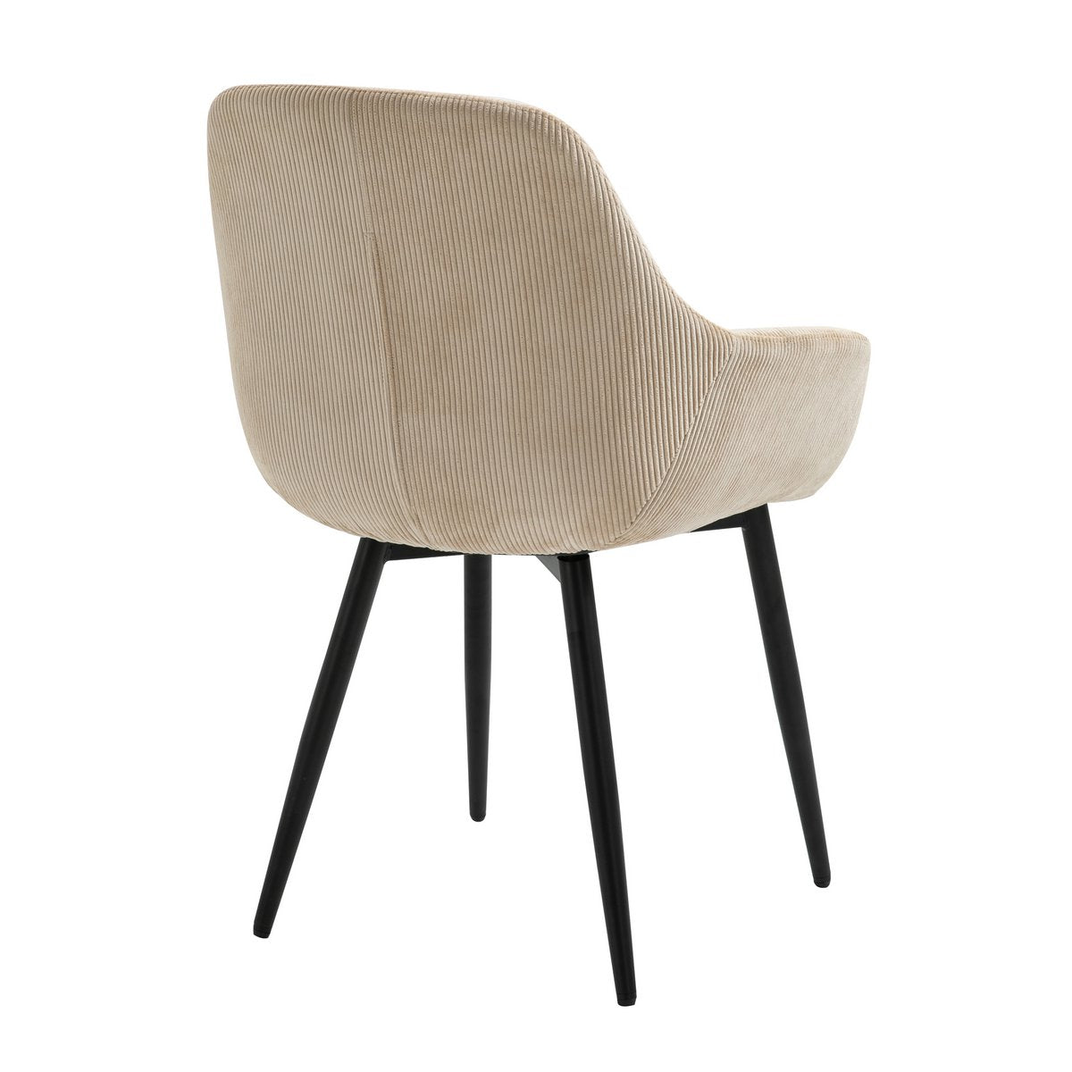 Set of 2 corduroy armchairs beige