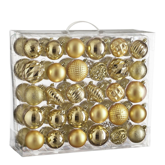 Weihnachtskugel-Set Unzerbrechliche Kugeln Gold