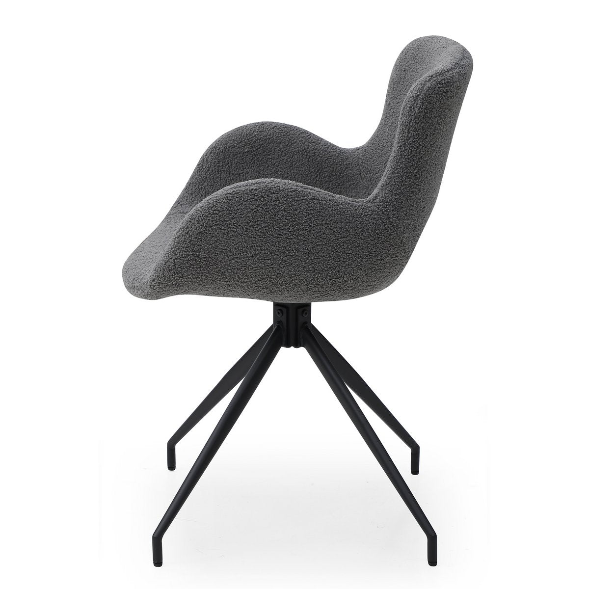 Armchair with cut-out back Dark grey