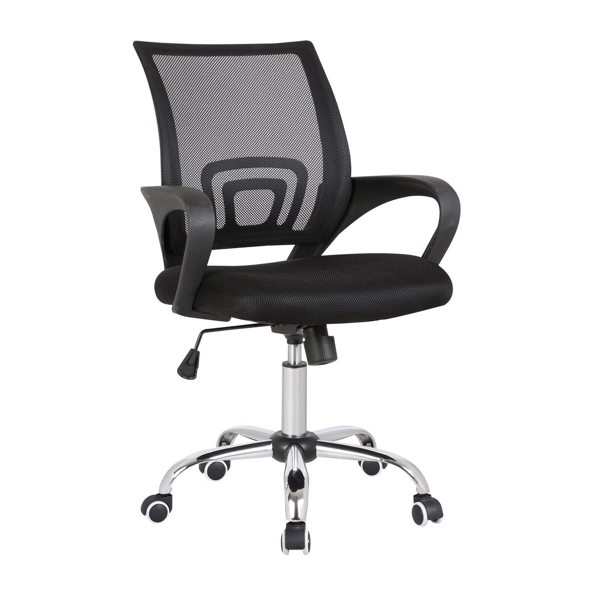 Office chair with mesh covering, black/gray