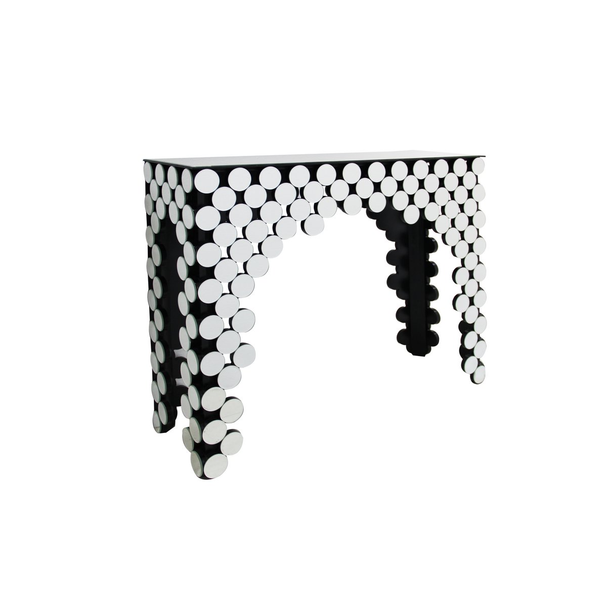 MDF console table with mirrored glass