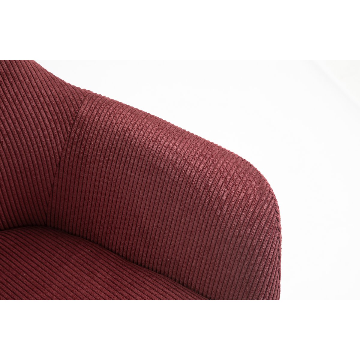 Corduroy armchair set of 2, berry