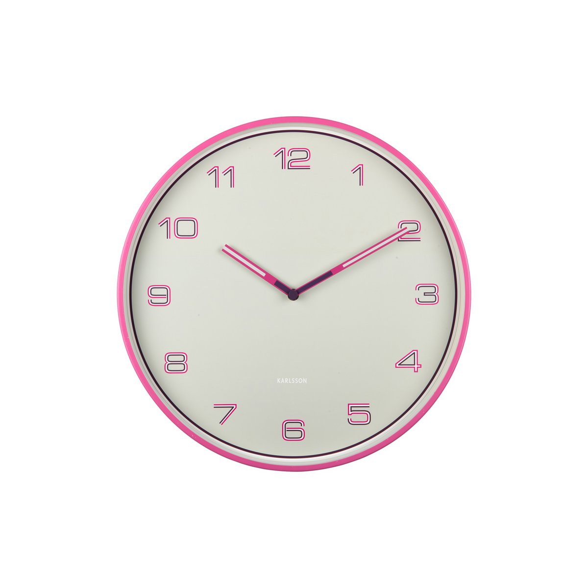 Wanduhr mit linierten Zahlen