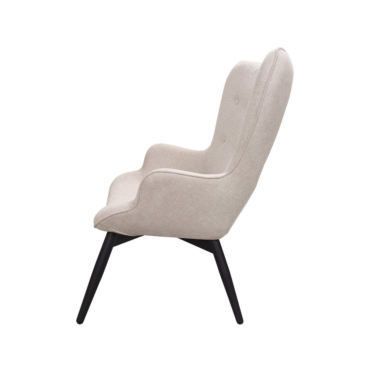 Sessel Beige Strukturstoff