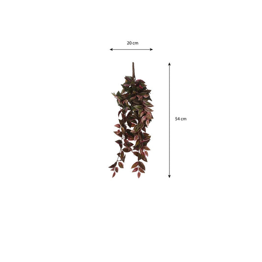 Künstliche Hängepflanze Tradescantia Dunkelrot