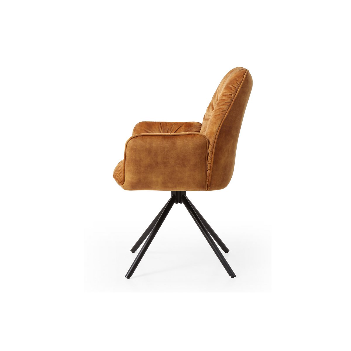 Armchair with 360° rotation function, gold