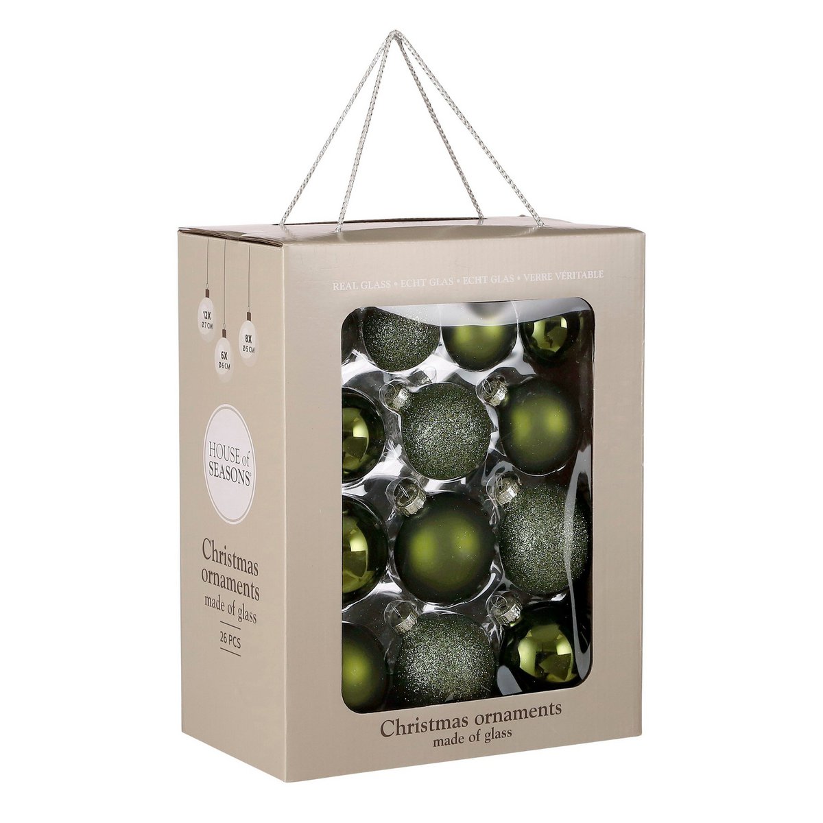 Weihnachtskugel-Set Glaskugeln Dunkelbraun