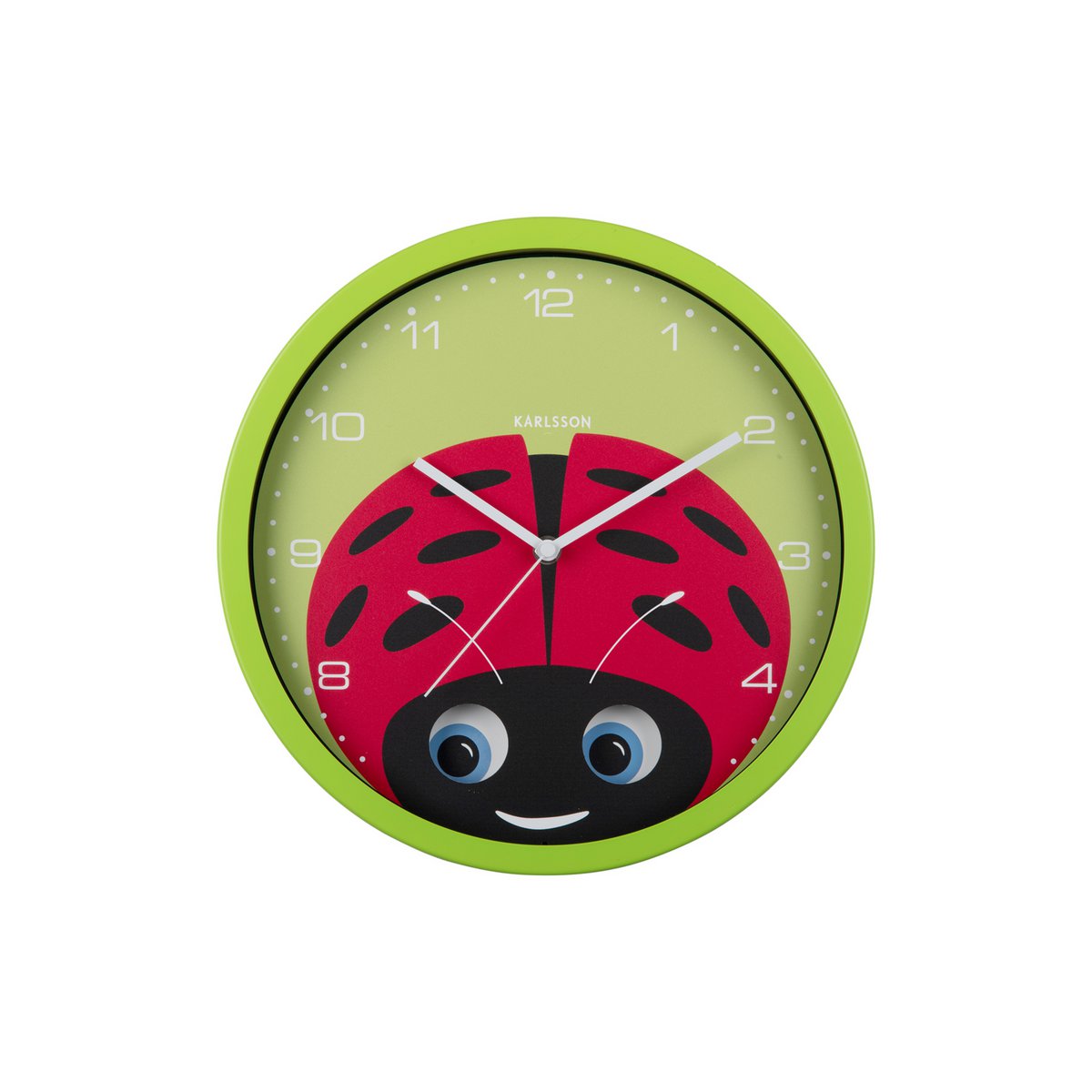 Wanduhr Peekaboo Marienkäfer