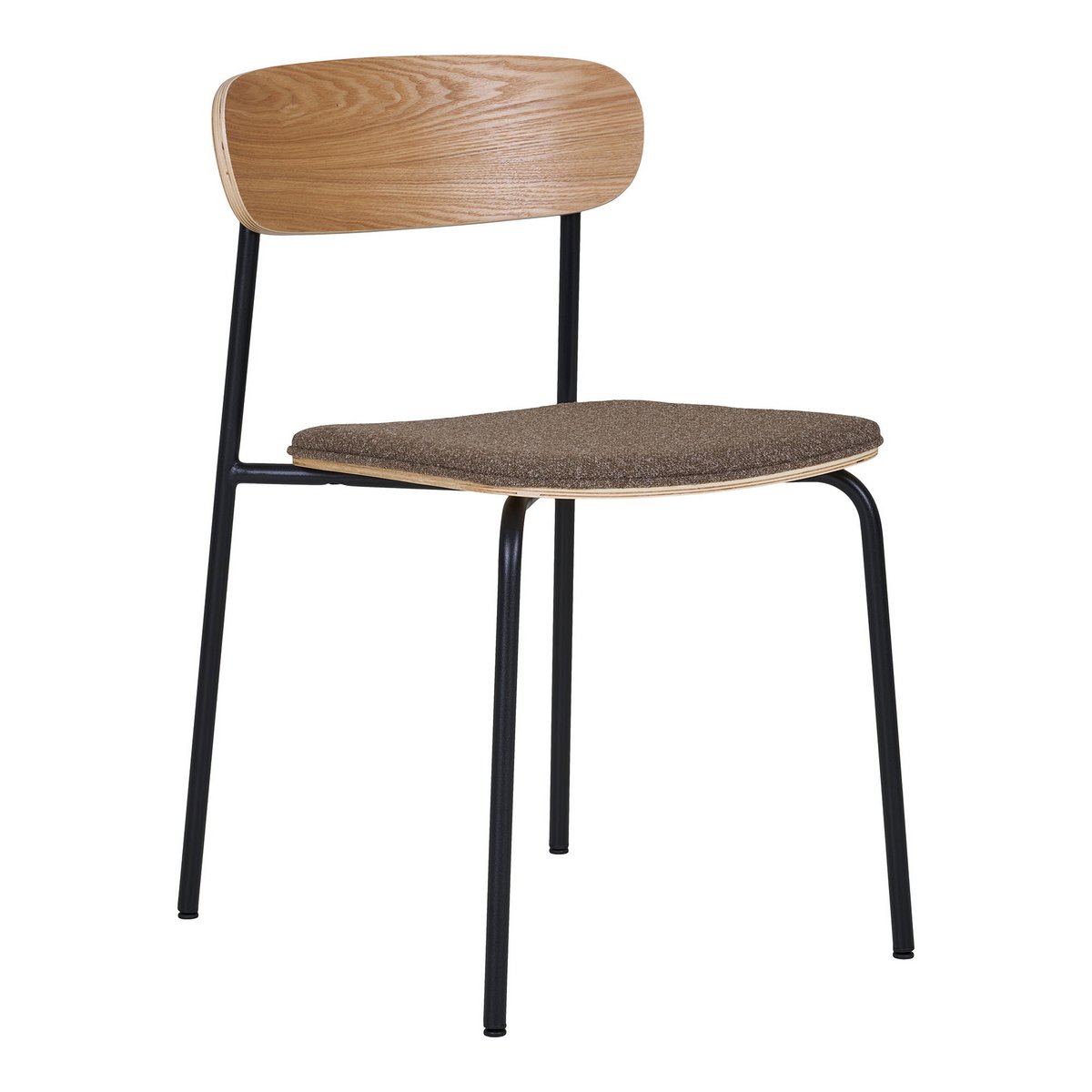 Estepona Esszimmerstuhl – Natur/Braun/Schwarz, 51 x 47 x 77 cm – 2er-Set